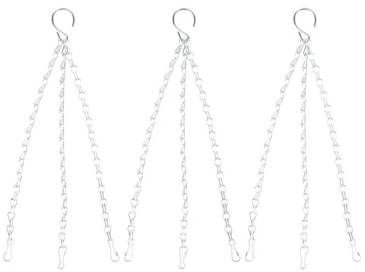 Lánc felakasztható virágkosárhoz, 3 db-os szett