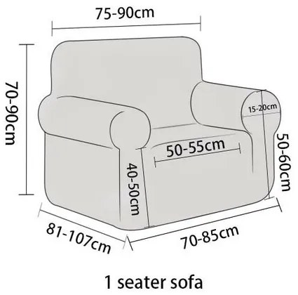 4Home Magic clean elasztikus fotelhuzat sötétbarna, 75 - 95 cm