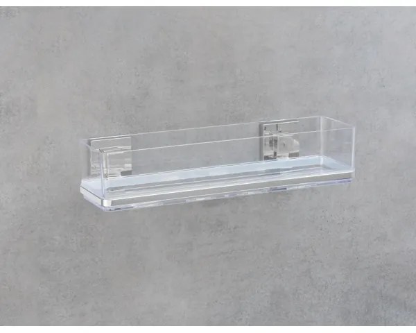 WENKO 22685100-VACUUM-LOC QUADRO ED polc 38,5x14,5 cm ezüst/fényes króm