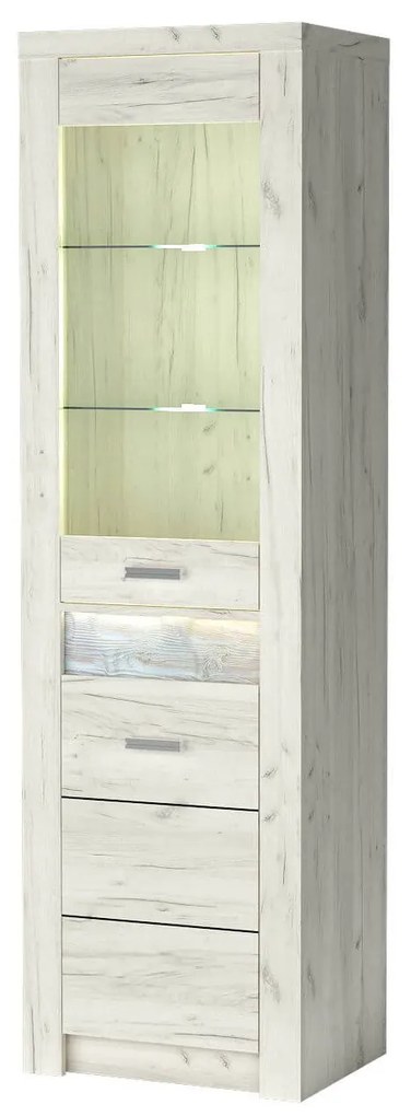Vitrin Indie 04 (LED világítással) (fehér craft) . 1057762