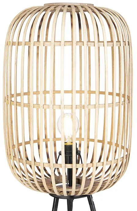 Okos rusztikus állólámpa rattannal, beleértve a WiFi A60-at - Manila