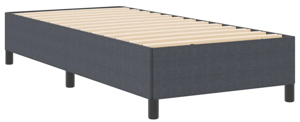 vidaXL Ágykeret Sötétszürke 80 x 200 cm Bársony anyag