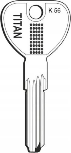 Lakáskulcs Titan K56 Fúrt Sárgaréz