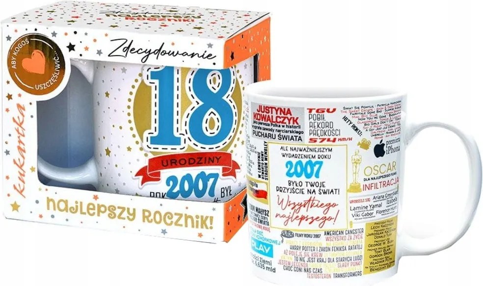 Bögre Ajándék 18. Születésnapra Legjobb Évjárat 2007 Fiú Lány