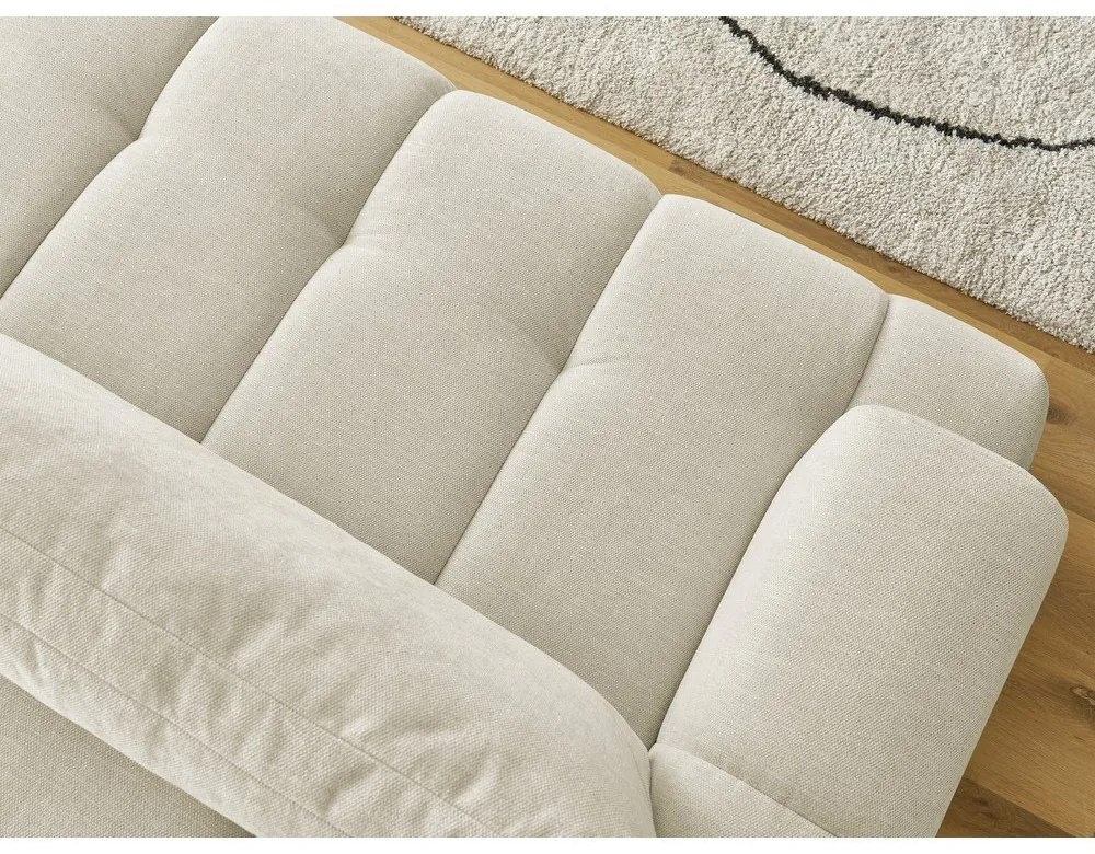 Bézs kinyitható-tárolóhelyes kanapé 251 cm Fuji – Bobochic Paris