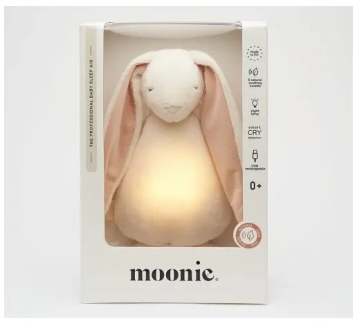 Moonie - Snuggle buddy dallammal és világítással 2.0 nyuszi powder