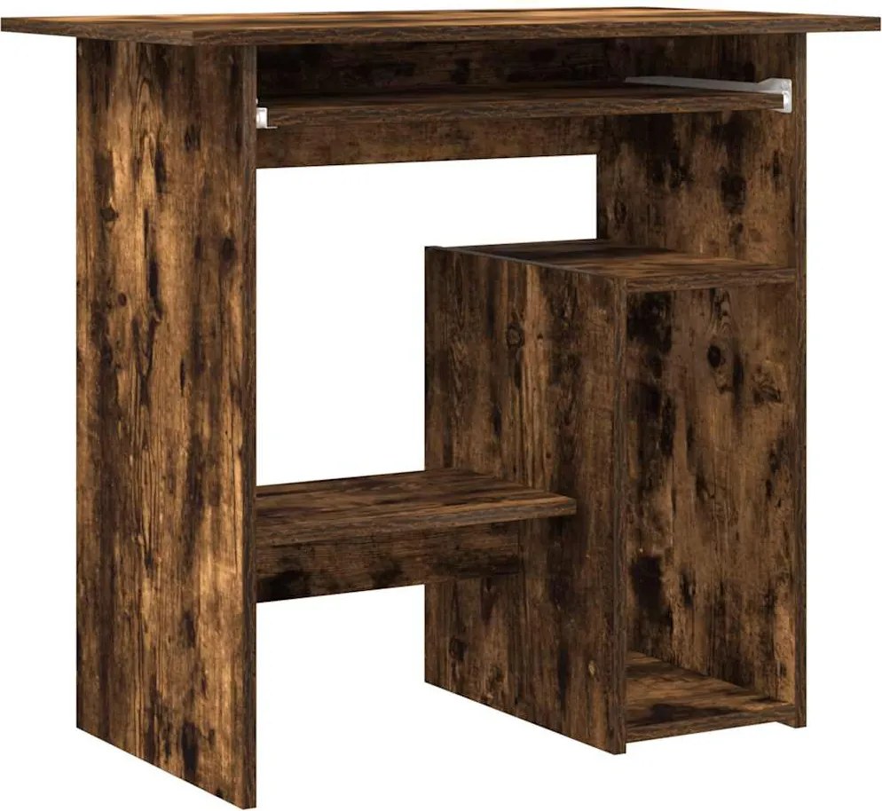 vidaXL füstös tölgy színű szerelt fa íróasztal 80 x 45 x 74 cm