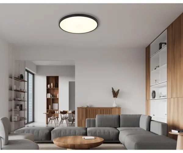 Globo 41566-32S - LED Mennyezeti lámpa NIELSEN LED/32W/230V átm. 40 cm fekete