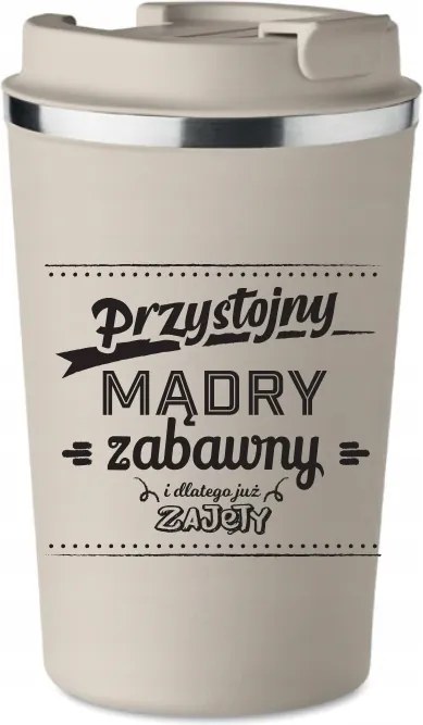 Prémium Termo Bögre bézs Valentin Nap Jóképű fiúnap KT_325