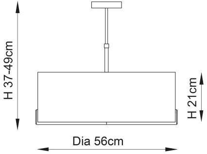 Endon 95834 - Csillár rúdon HAYFIELD 3xE27/40W/230V matt króm/bézs