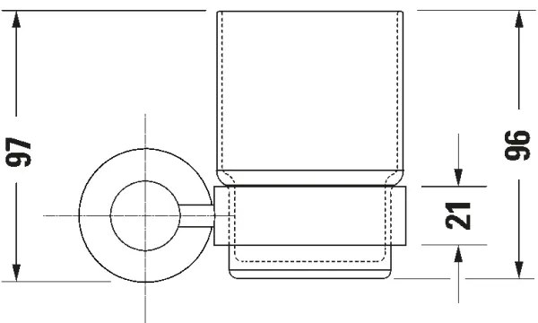 Duravit 99201000 - D-CODE jobb oldali, falra szerelhető fogkefetartó, fényes króm