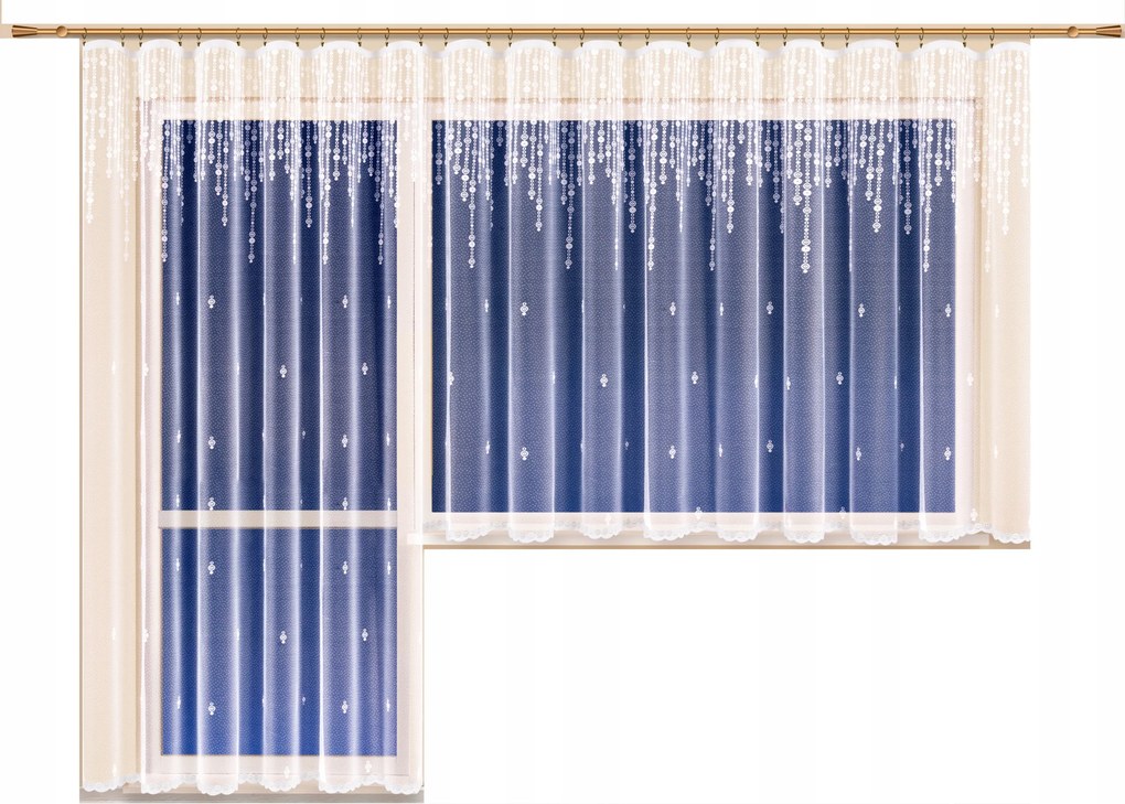 Mg Függöny jacquard 4326 Fehér 270X160 kész szalaggal