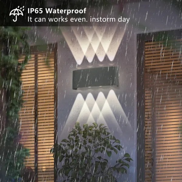 Brilagi - FLAREBOX LED/8W/230V kültéri fali lámpa, antracit, IP65