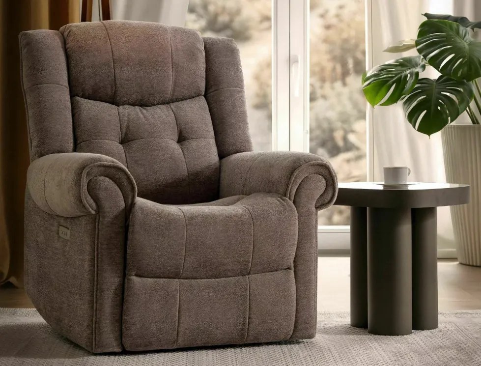 Parys Raven elektromos dönthető fotel sötétbézs