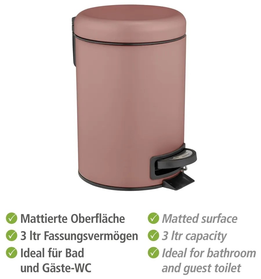 Acél pedálos szemetes 3 l Leman – Wenko