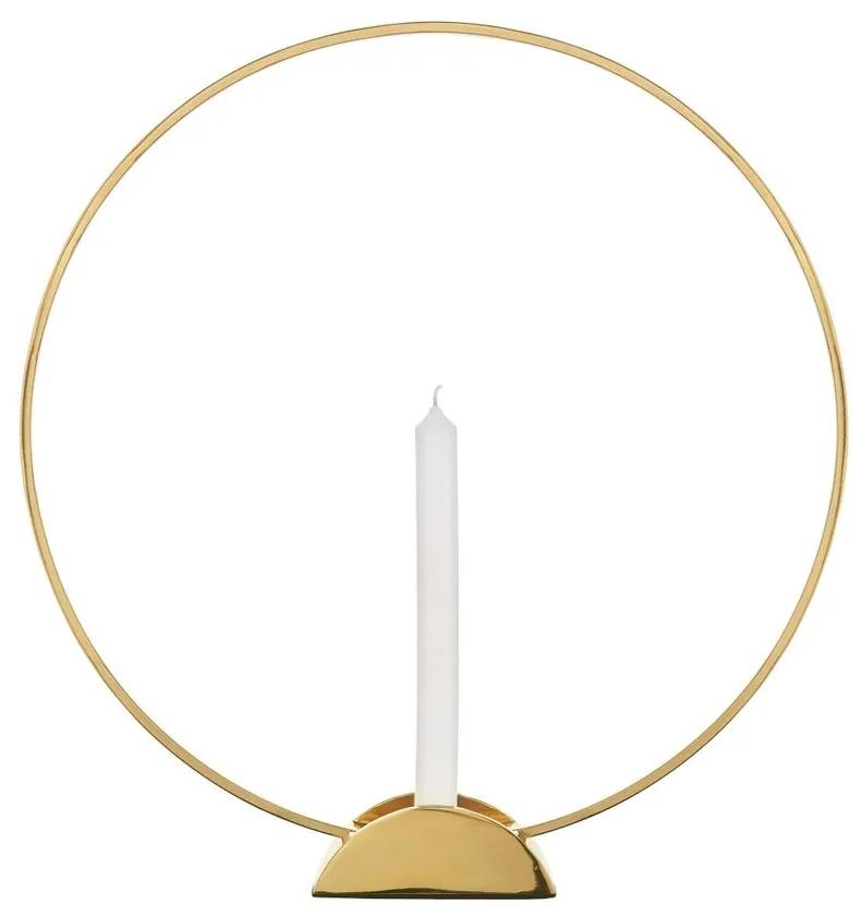 LUNA dekor gyűrű gyertyatartóval, arany Ø40 cm