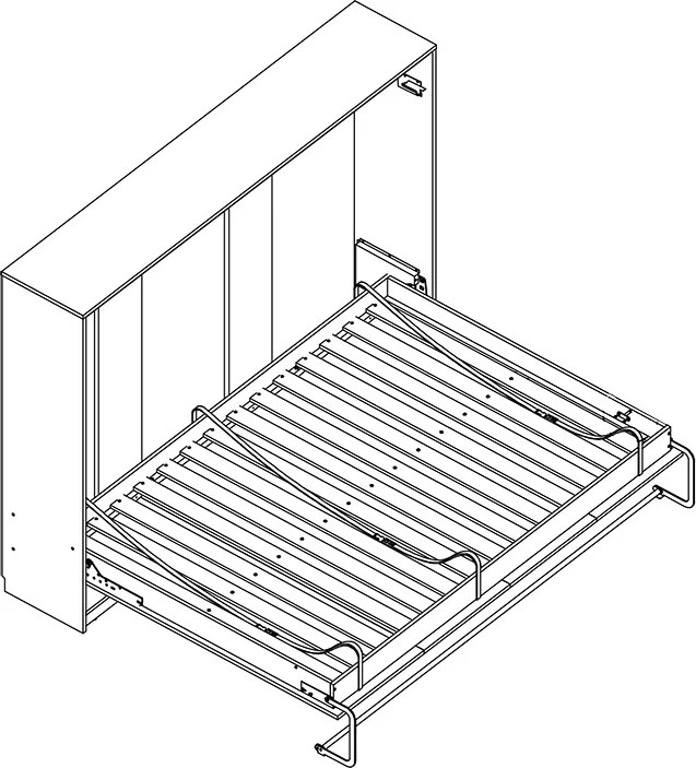 Basic vízszintes ágy 90x200 - fehér magasfényű