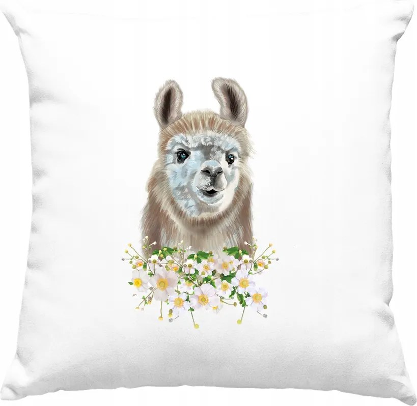 Alpaka Kedves Gyerek Párna 3 Fehér