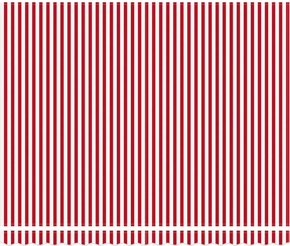 Behúzható napellenző Piros és Fehér 400 × 350 cm