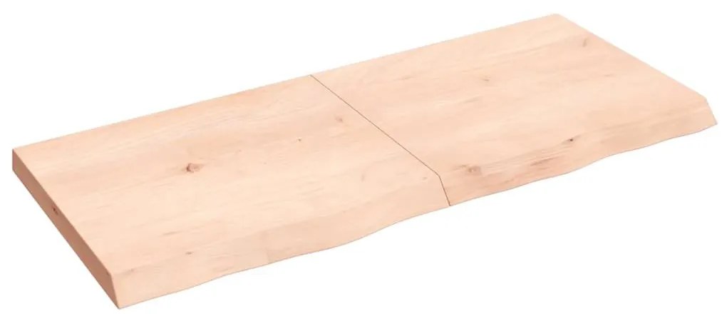 kezeletlen tömör tölgyfa fali polc 140x60x(2-6) cm