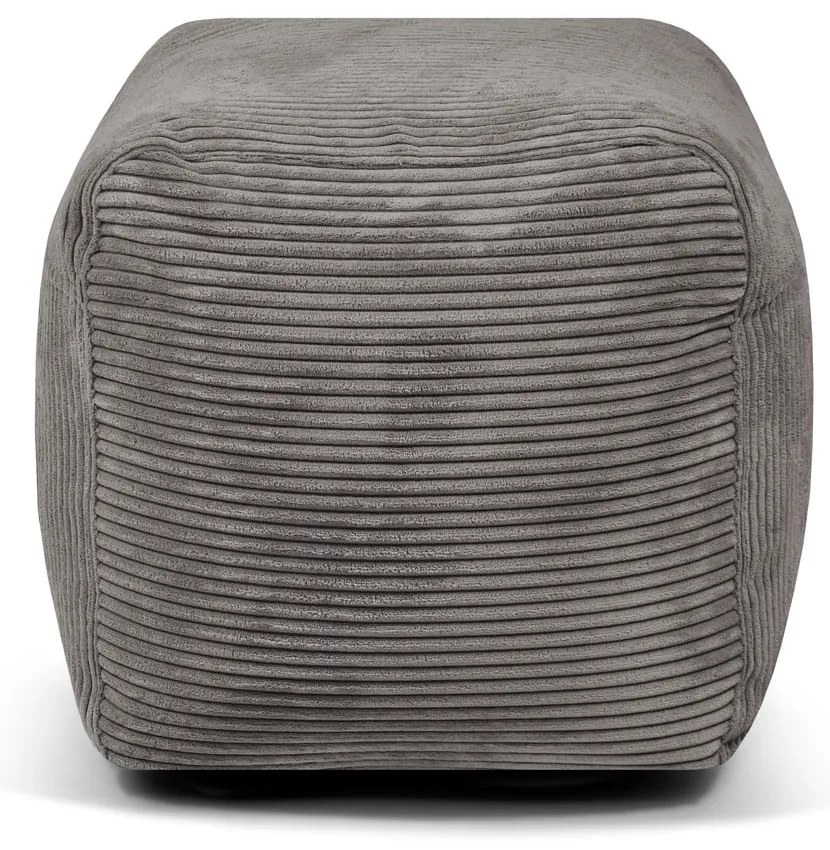 Világosszürke kordbársony babzsákfotel Plus 50 Lounge – SLOWDOWN