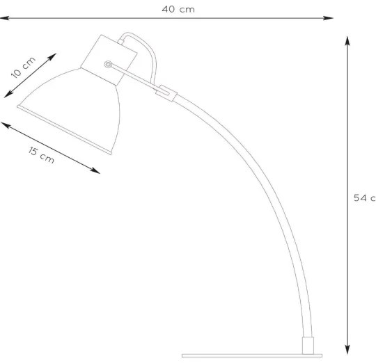 Lucide 03613/01/30 - Asztali lámpa CURF 1xE27/60W/230V fekete