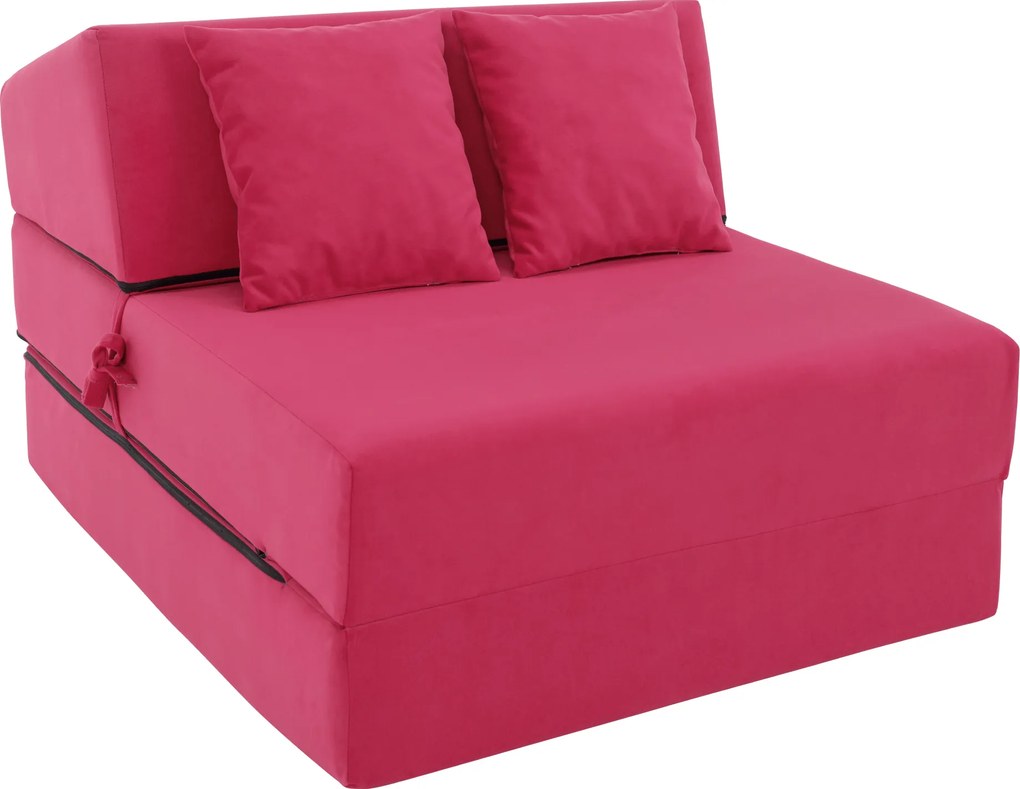 Összecsukható matrac/fotel, 2v1, rózsaszín magenta, PELOS