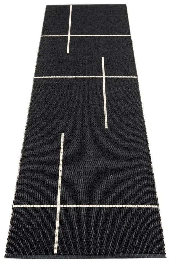 Fekete kültéri-beltéri futószőnyeg 70x270 cm Fred Black – Pappelina