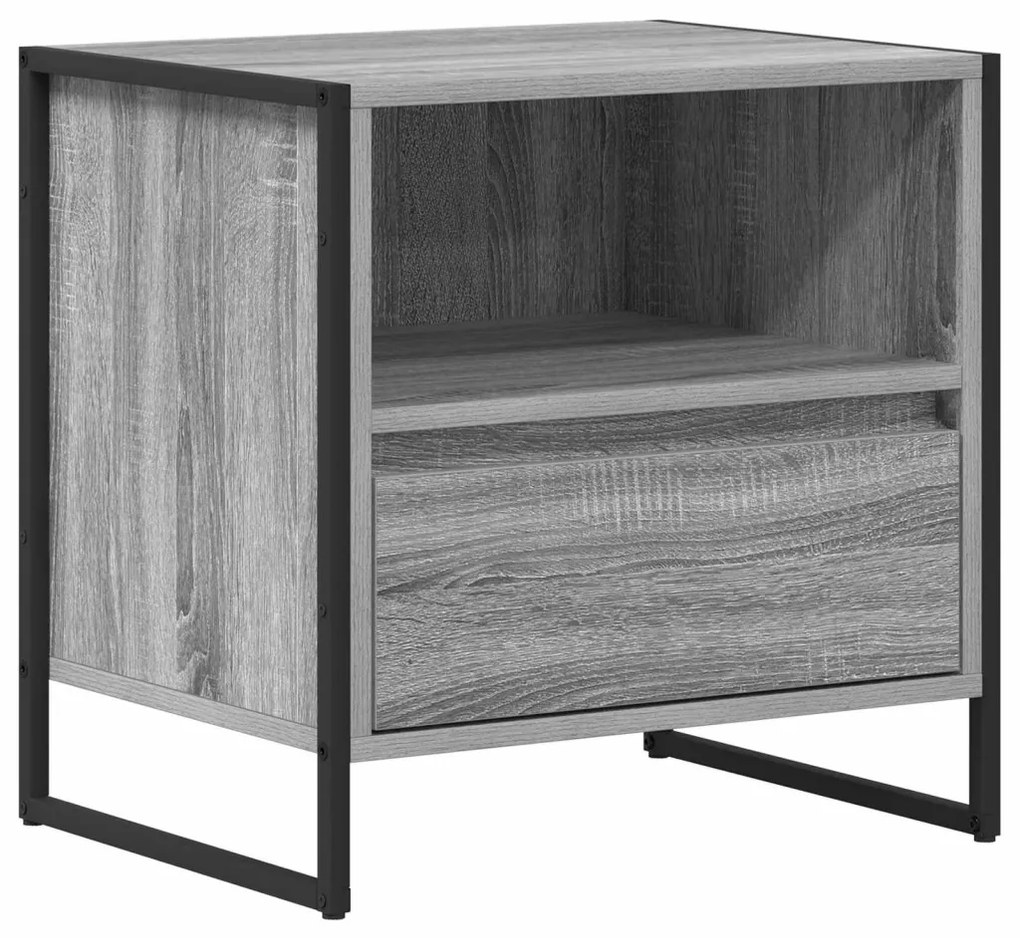 Éjjeli asztal 2 pcs Szürke Sonoma 50 x 39,5 x 50 cm Faanyag