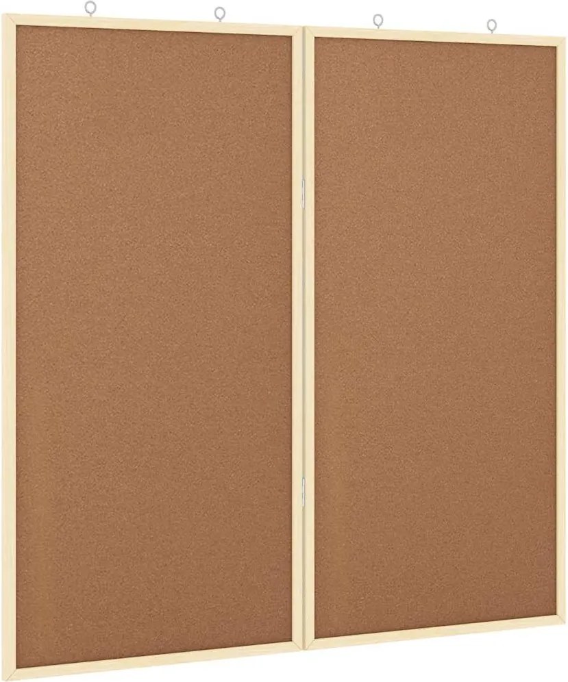 vidaXL Hirdetőtábla Barna 80 x 80 x 1.4 cm Tömör fenyőfa