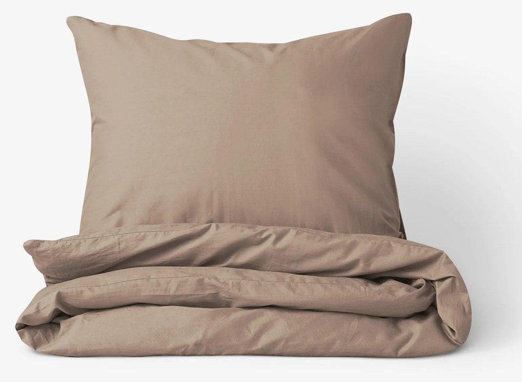 Goldea pamut ágyneműhuzat garnitúra - kávébarna 240 x 220 és 2db 70 x 90 cm