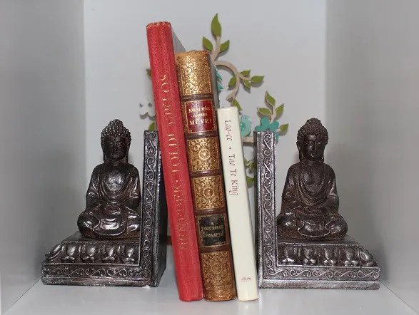 Könyvtámasz szett Buddha, régies hatású