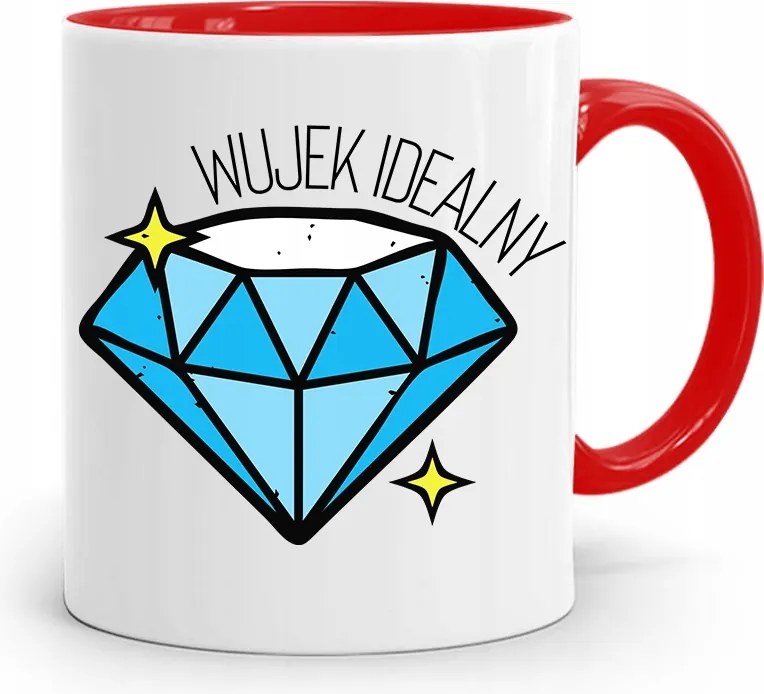 Piros Bögre Ajándék Bácsinak Bácsi Tökéletes nyomott mintával