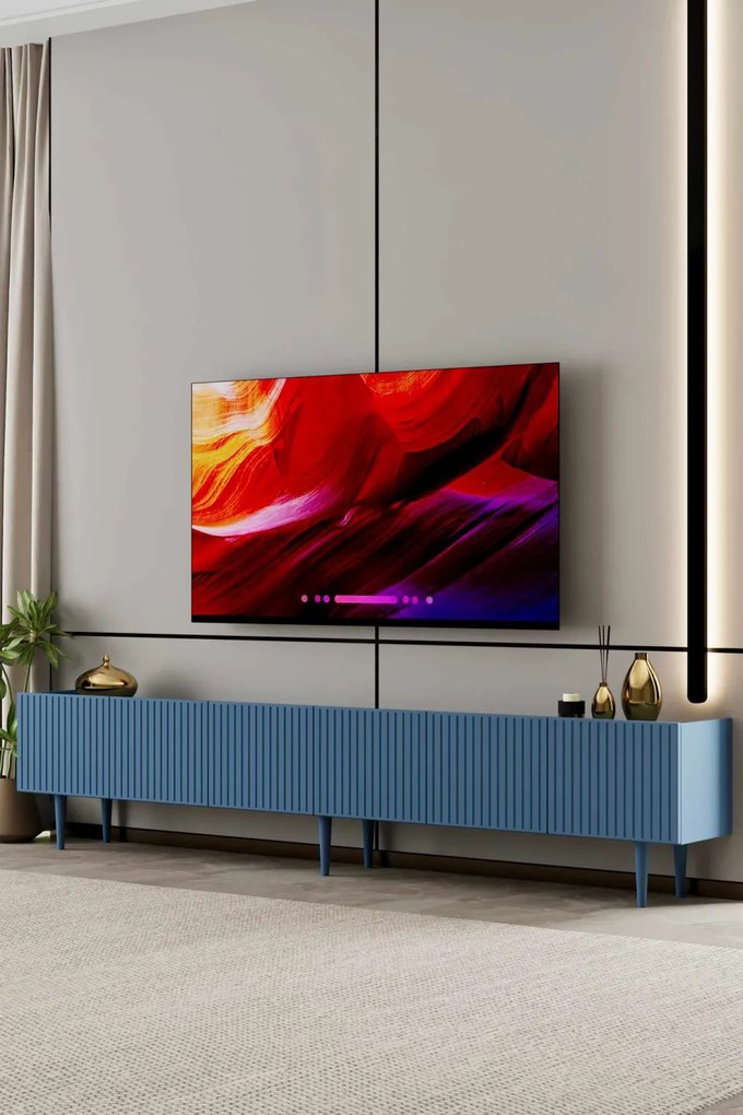 Capella TV-állvány, kék, 240 cm
