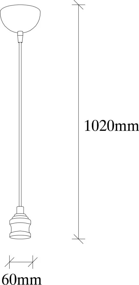 Kabluni fém függőlámpa, Ø6 cm – TR892OPV1799