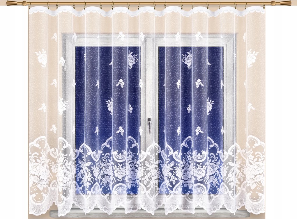 Mg Függöny jacquard 4481 Fehér 210X160 kész Bt