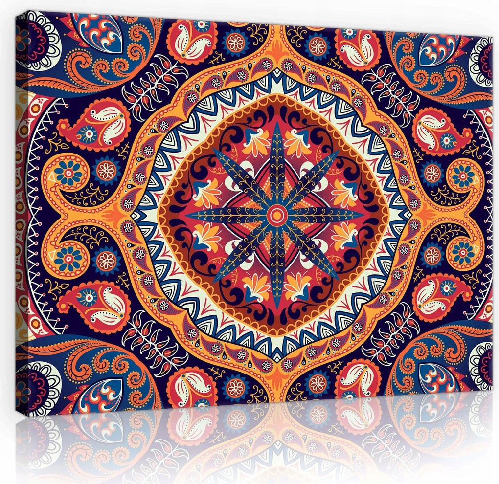 Vászonkép 80x60 Mandala Boho Harmónia a nappaliban Mintás ékezet a szobába