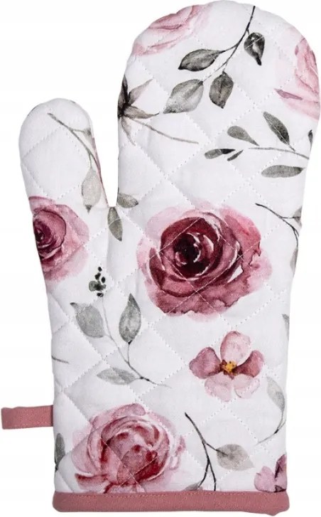 Rustic Rose rózsás pamutkesztyű 18x30 cm