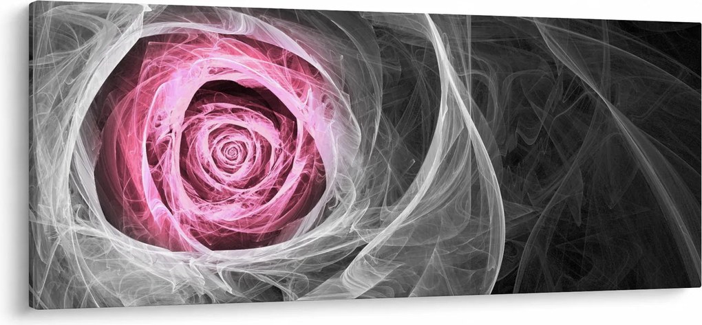 Kép - Absztrakt rózsa, fukszia (120x50 cm)