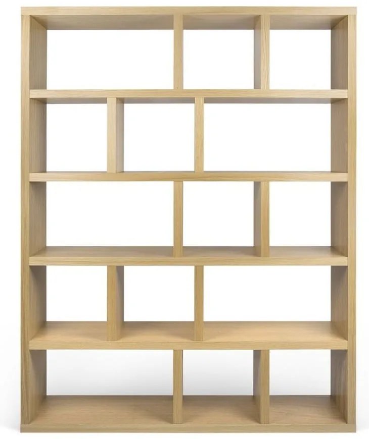 Natúr színű könyvespolc tölgyfa dekorral 150x198 cm Berlin – TemaHome