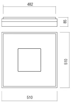 Redo 01-2000 - Dimmelhető mennyezeti lámpatest MAYA LED/55W/230V 51x51 cm aranyszínű