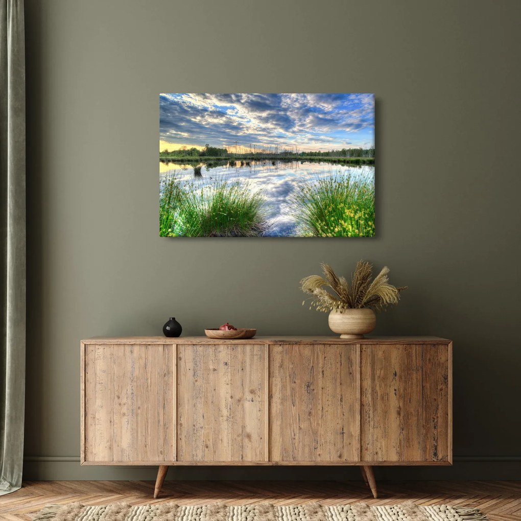 A tó és a nád képe (90x60 cm)