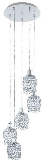 Eglo 94898 - Csillár zsinóron BONARES 1 5xE27/60W/230V