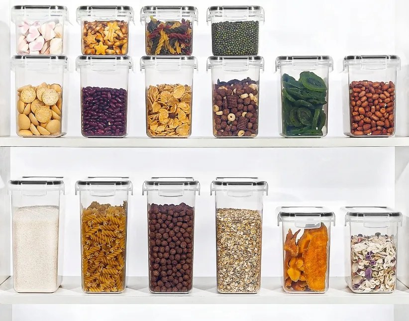 Konyhai ételtároló doboz szett 14 db-os légmentesen záródó tartály