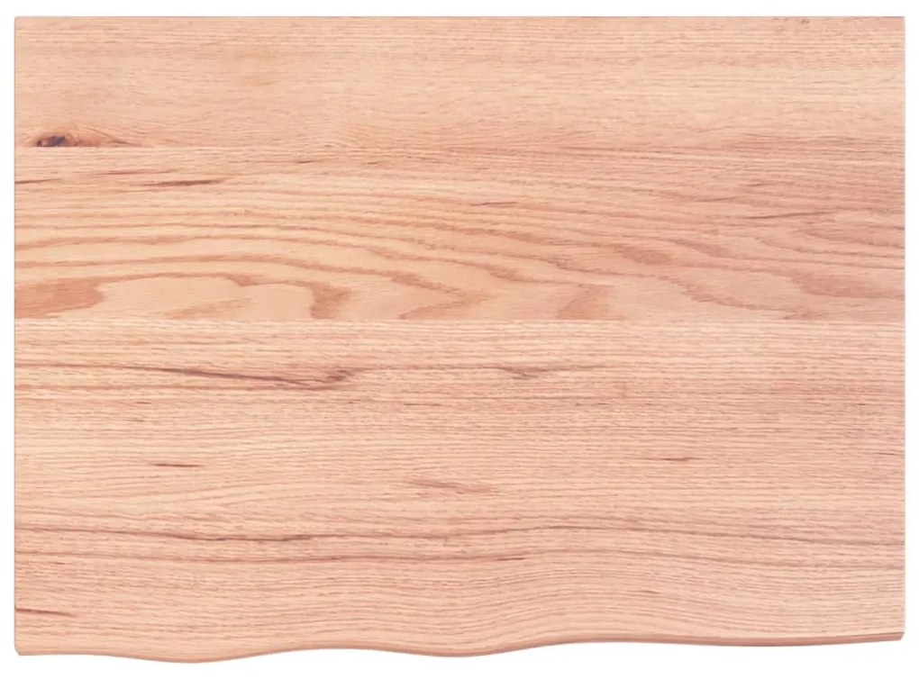 világosbarna kezelt tömör fa fürdőszobai pult 80x60x(2-4) cm