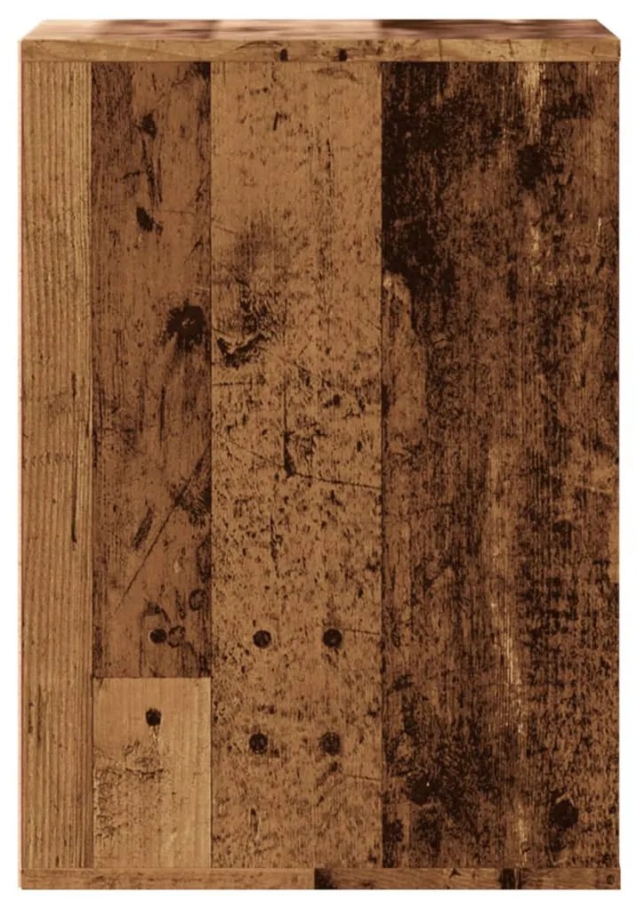 vidaXL antik fa színű szerelt fa fiókos sarokszekrény 40 x 41 x 58 cm