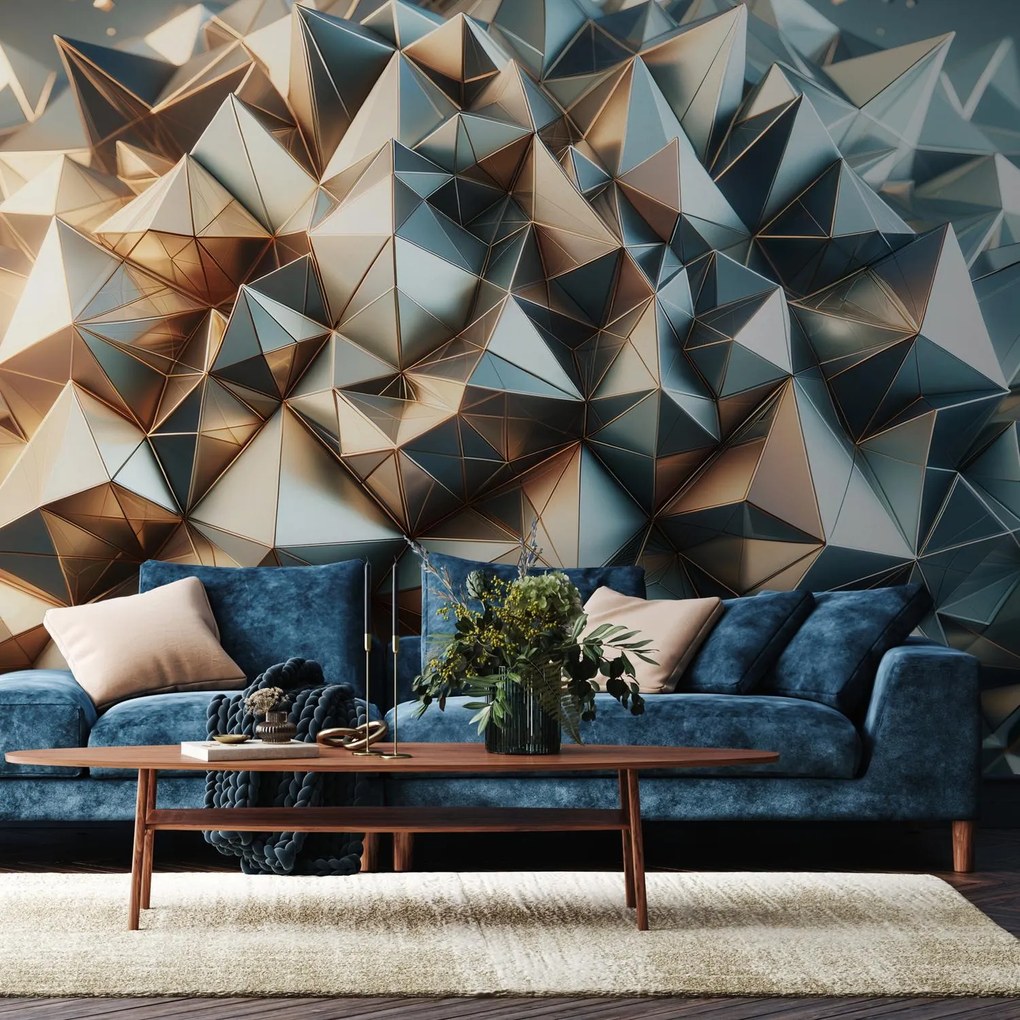Fotótapéta - 3D kaleidoszkóp formákkal (147x102 cm)
