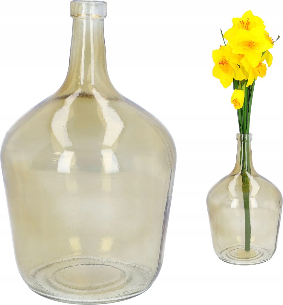 Újrahasznosított üveg váza virágokhoz pampafű csokrok 25 cm üveg