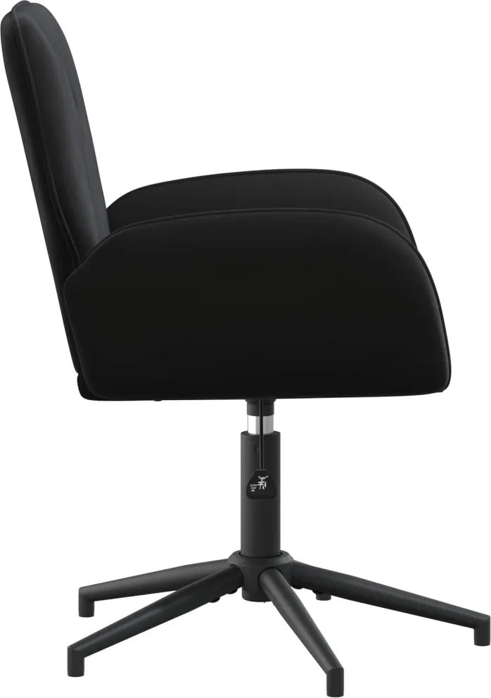 vidaXL Forgós Íróasztali Székek 6 db 54 x 55 x 90 cm Fekete Bársony