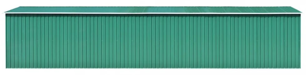 zöld horganyzott acél kerti fészer 257 x 990 x 181 cm